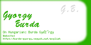 gyorgy burda business card